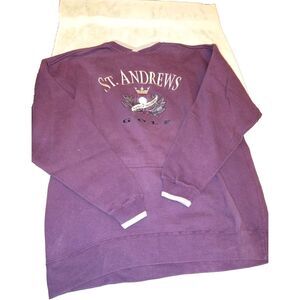 Saint Andrews XL Purple Sweatshirt By Great American Lakes And Timbers
